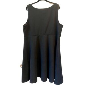 Torrid Black Sleeveless Skater Dress Scoop Neckline Stretch Plus Size 3X